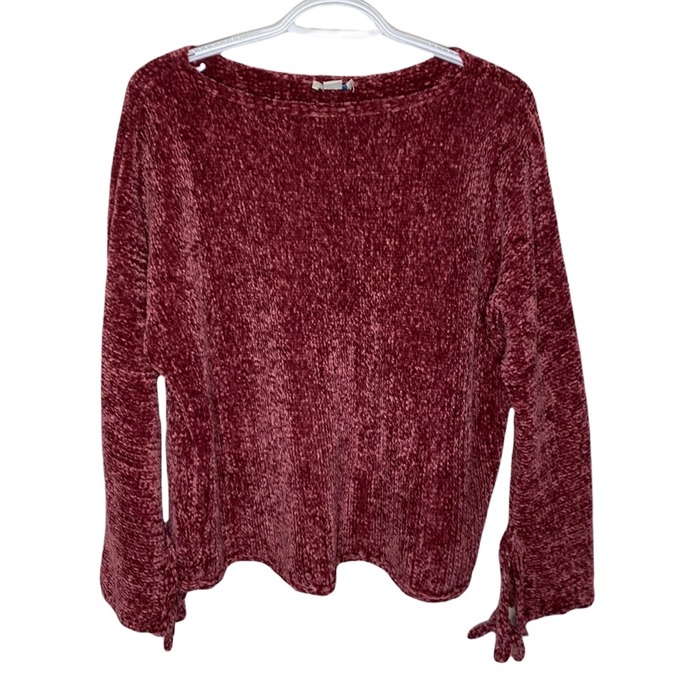 Sundance chenille tie around bell sleeve pullover size PL